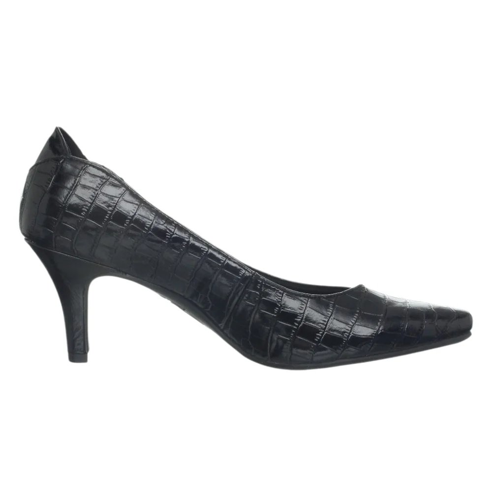 Life Stride Black Textured Heels